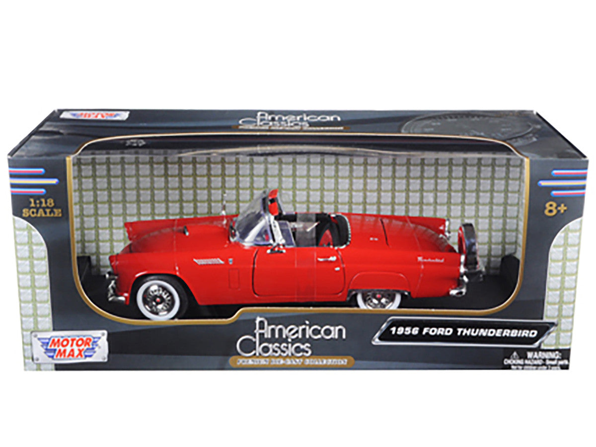 1956 Ford Thunderbird Red 1/18 Diecast Model Car by Motormax by Motormax