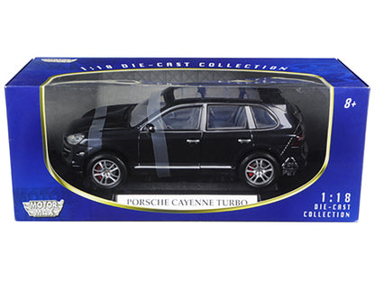 2008 Porsche Cayenne Turbo Metallic Black 1/18 Diecast Model Car by Motormax by Motormax