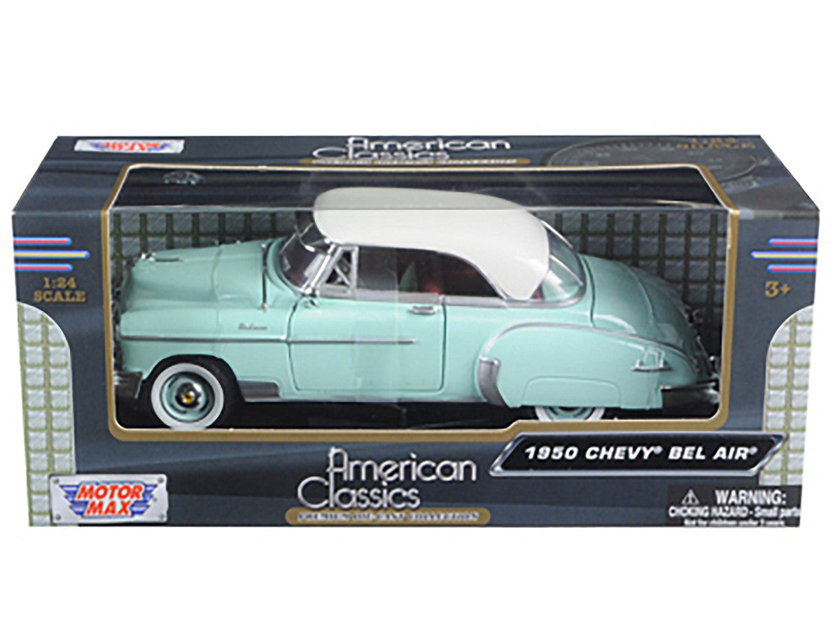 1950 Chevrolet Bel Air Green with Cream Top 1/24 Diecast Model Car by Motormax by Motormax
