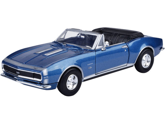 1967 Chevrolet Camaro SS Convertible Blue Metallic 1/24 Diecast Model Car by Motormax by Motormax