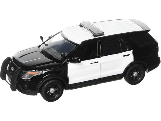 2022 Ford Police Interceptor Utility Unmarked Black and White 1/24 Diecast Model Car by Motormax by Motormax