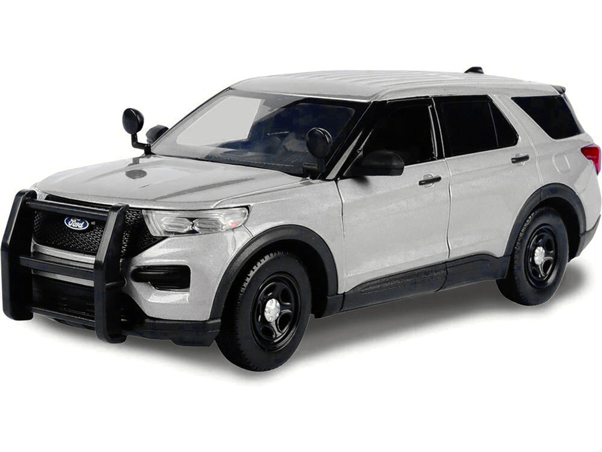 2022 Ford Police Interceptor Utility Unmarked Slick-Top Silver 1/24 Diecast Model Car by Motormax by Motormax