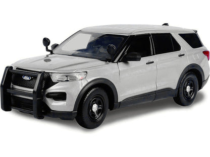 2022 Ford Police Interceptor Utility Unmarked Slick-Top Silver 1/24 Diecast Model Car by Motormax by Motormax