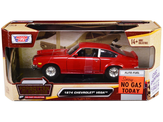 1974 Chevrolet Vega Red "Forgotten Classics" Series 1/24 Diecast Model Car by Motormax by Motormax