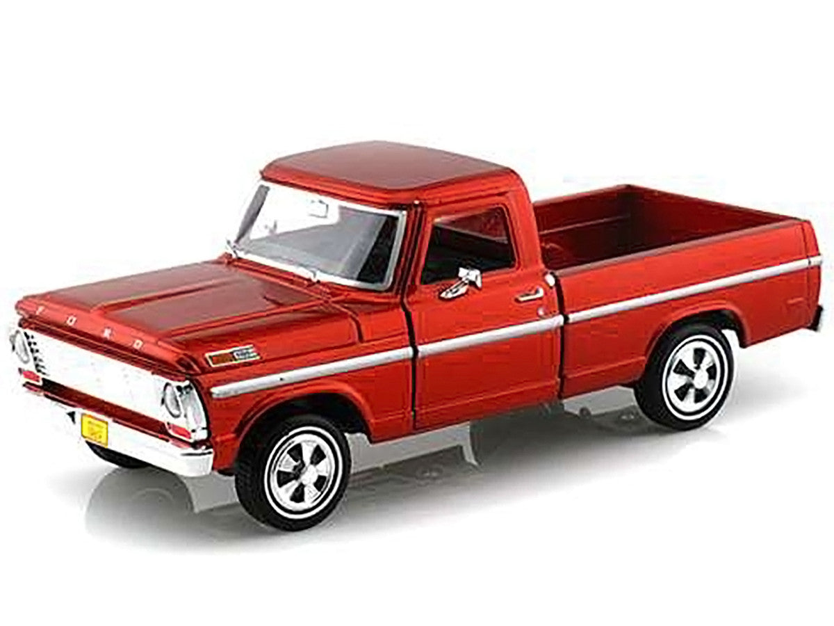 1969 Ford F-100 Pickup Truck Burgundy 1/24 Diecast Model Car by Motormax by Motormax