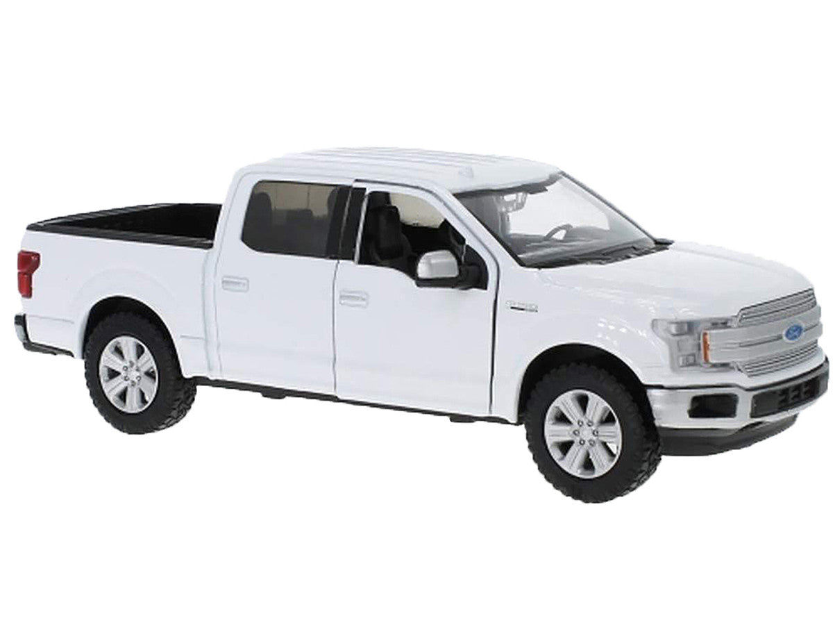 2019 Ford F-150 Lariat Crew Cab Pickup Truck White 1/24-1/27 Diecast Model Car by Motormax by Motormax