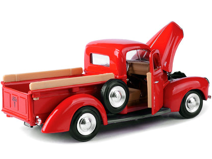 1940 Ford Pickup Truck Red 1/24 Diecast Model Car by Motormax by Motormax