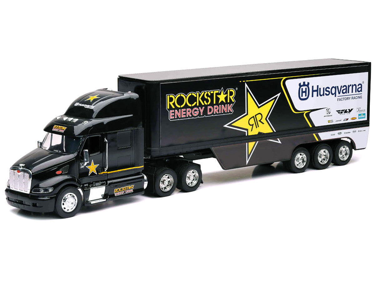 Peterbilt 387 Semi-Truck Black "Rockstar Energy Drink - Husqvarna Factory Racing" 1/32 Diecast Model by New Ray by New Ray