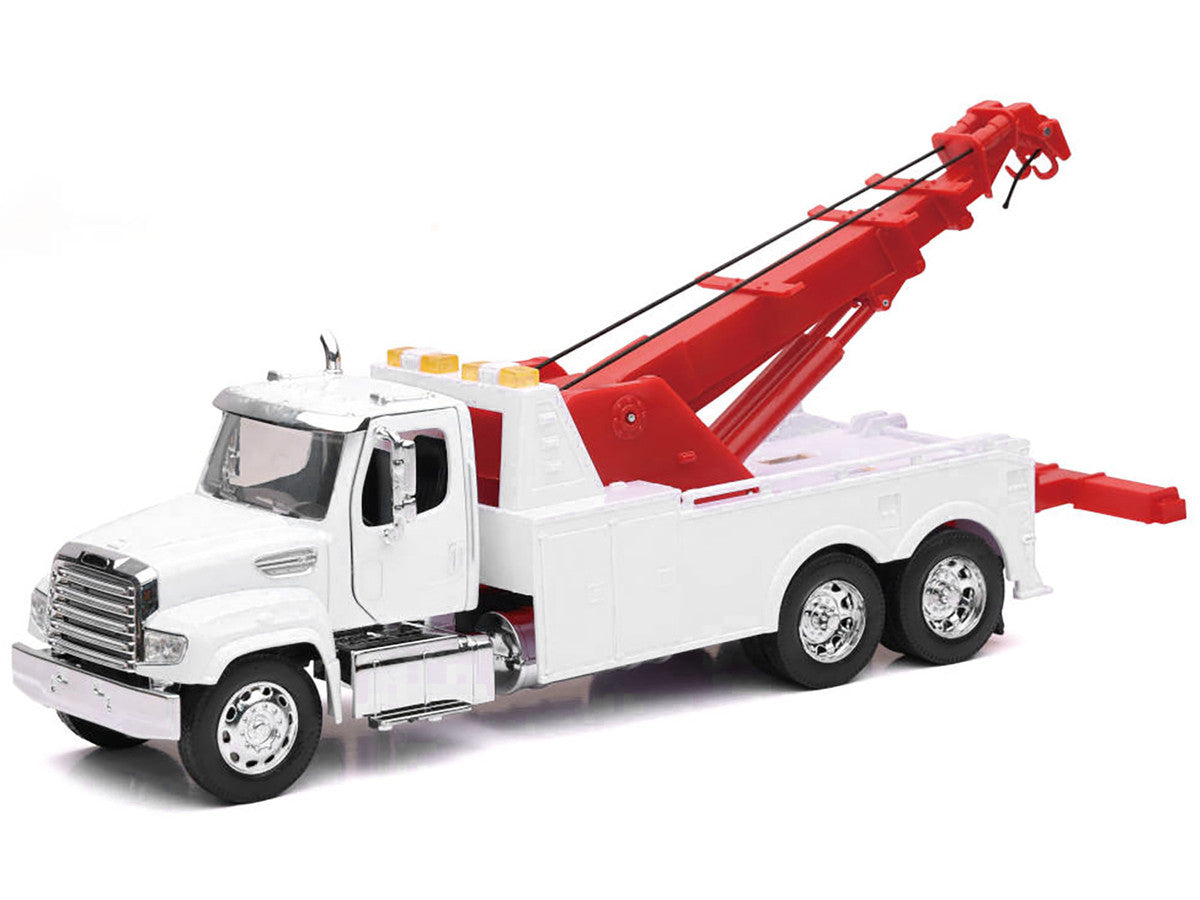 Freightliner 114SD Tow Truck White and Red "Long Haul Trucker" Series 1/32 Diecast Model by New Ray by New Ray
