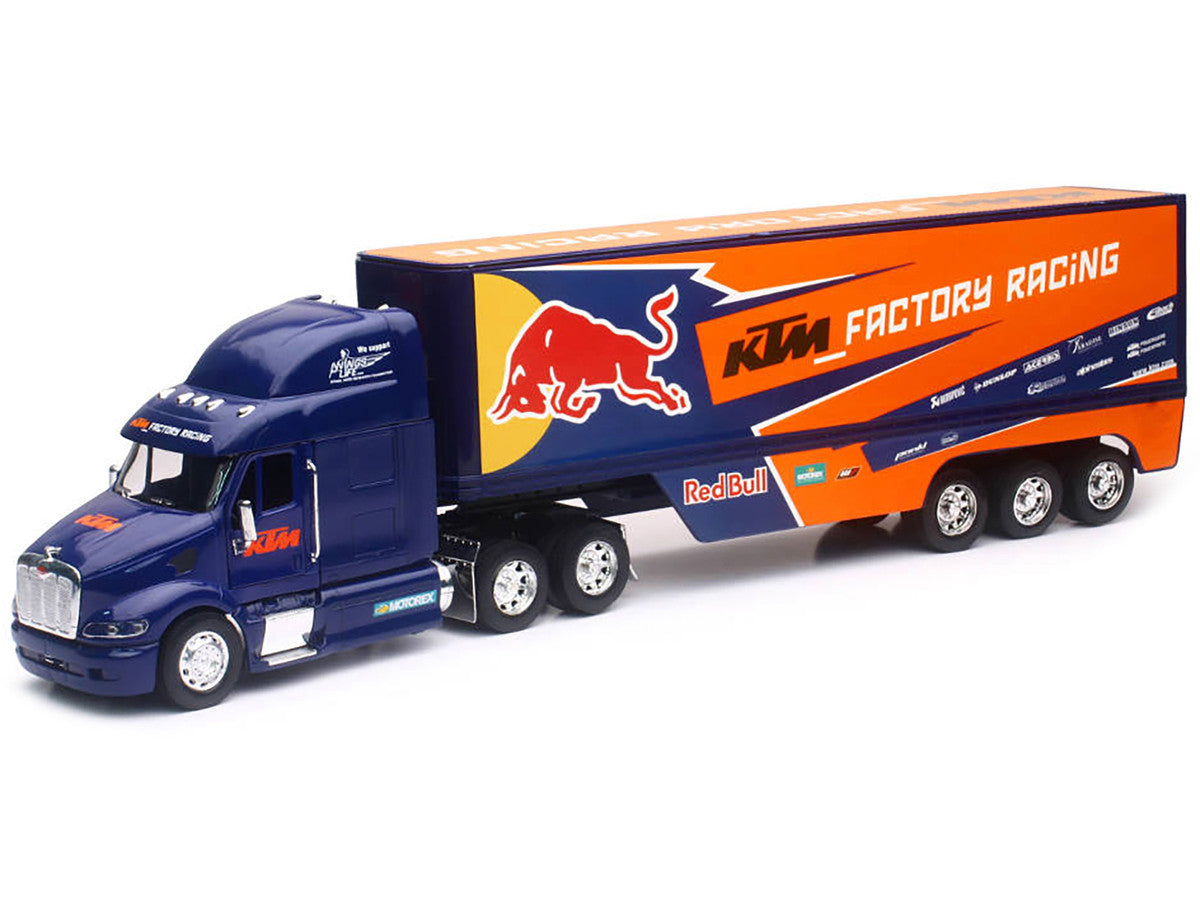 Peterbilt 387 Truck Dark Blue "Red Bull - KTM Factory Racing" 1/32 Diecast Model by New Ray by New Ray