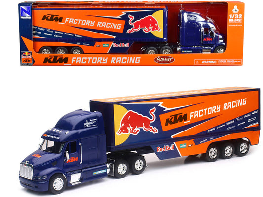Peterbilt 387 Truck Dark Blue "Red Bull - KTM Factory Racing" 1/32 Diecast Model by New Ray by New Ray