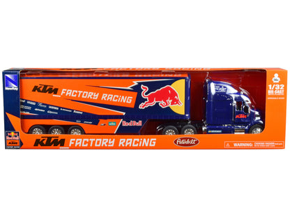 Peterbilt 387 Truck Dark Blue "Red Bull - KTM Factory Racing" 1/32 Diecast Model by New Ray by New Ray