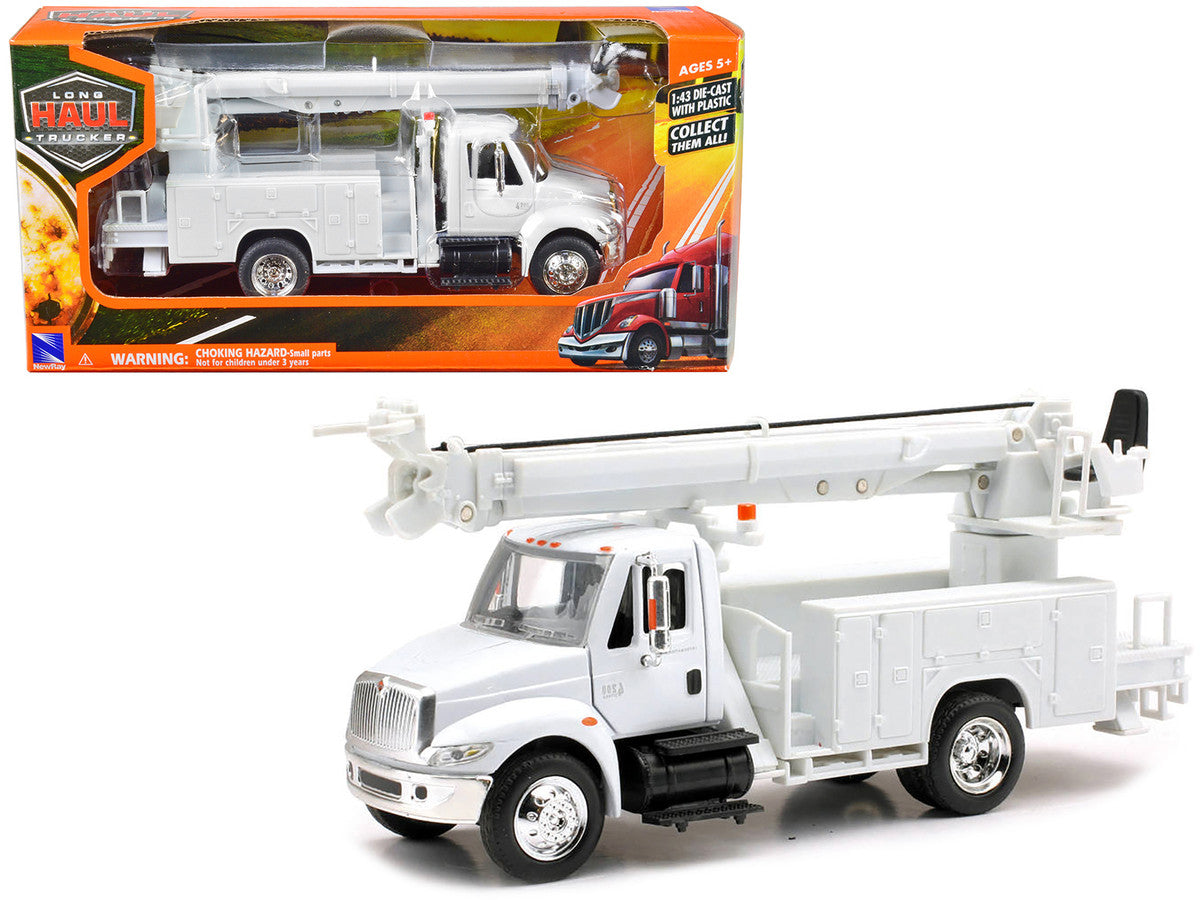International 4200 Digger Service Truck White "Long Haul Trucker" Series 1/43 Diecast Model by New Ray by New Ray