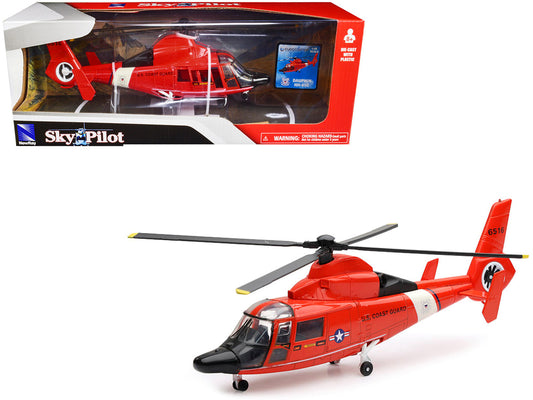 Eurocopter Dauphin HH-65C Helicopter Red "United States Coast Guard" "Sky Pilot" Series 1/48 Diecast Model by New Ray by New Ray