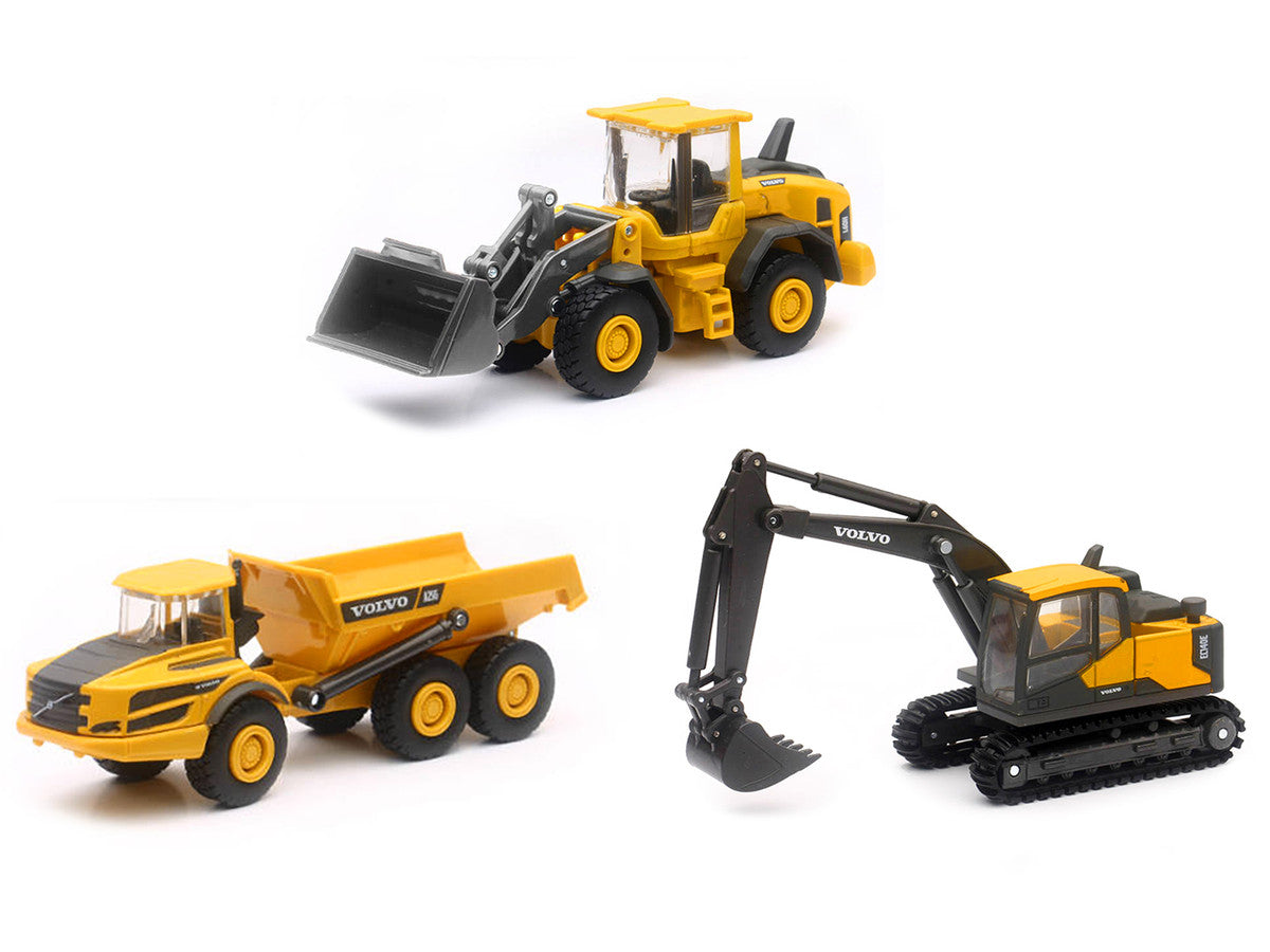 "Volvo Construction Vehicles" Set of 3 pieces Diecast Models by New Ray by New Ray