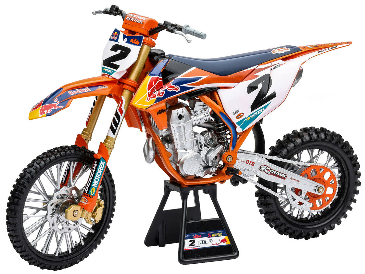 KTM 450 SX-F #2 Cooper Webb "Red Bull KTM Factory Racing" SuperCross 1/6 Diecast Model by New Ray by New Ray