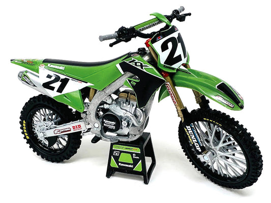 Kawasaki KX450SR Dirt Bike Motorcycle #21 Jason Anderson Green and Black "Kawasaki Racing Team" 1/6 Model by New Ray by New Ray