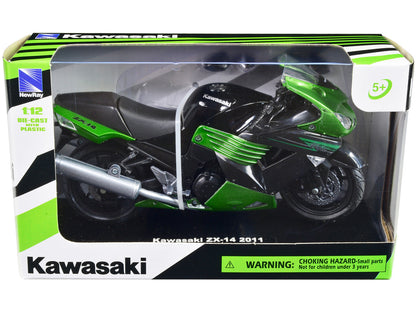 2011 Kawasaki ZX-14 Ninja Green Motorcycle Model 1/12 by New Ray by New Ray