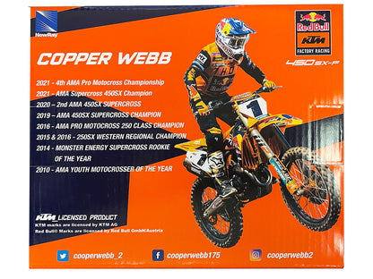 KTM 450 SX-F Motorcycle #2 Cooper Webb "Red Bull KTM Factory Racing" 1/12 Diecast Model by New Ray by New Ray