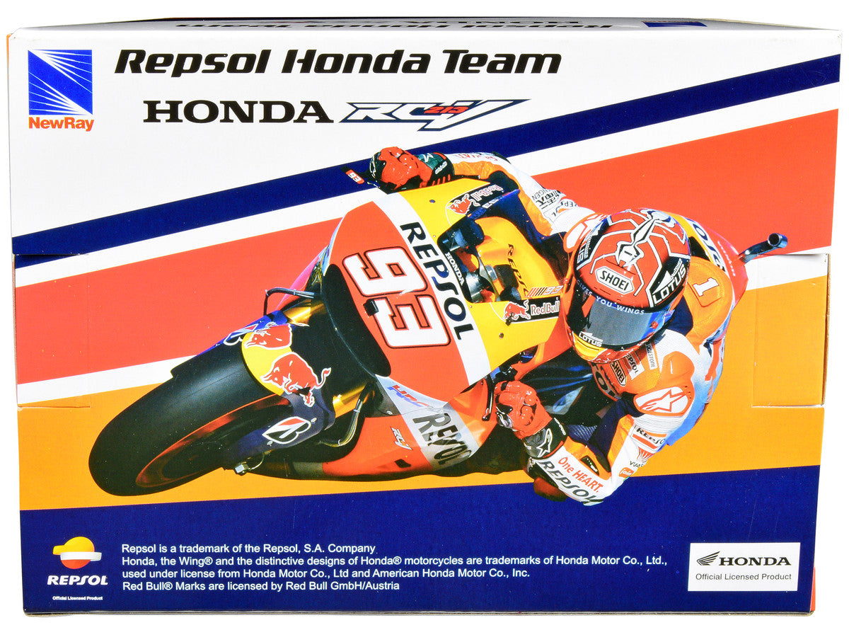 Honda RC213V Motorcycle #93 Marc Marquez "Repsol Honda Team" MotoGP (2015) 1/12 Diecast Model by New Ray by New Ray