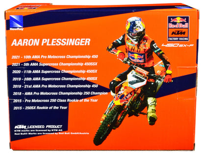 KTM 450 SX-F Motorcycle #7 Aaron Plessinger "Red Bull KTM Factory Racing" 1/12 Diecast Model by New Ray by New Ray