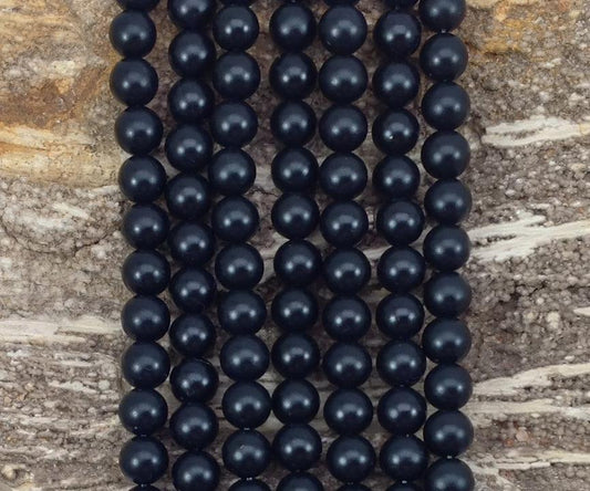 Matte Onyx aka Black Agate Round