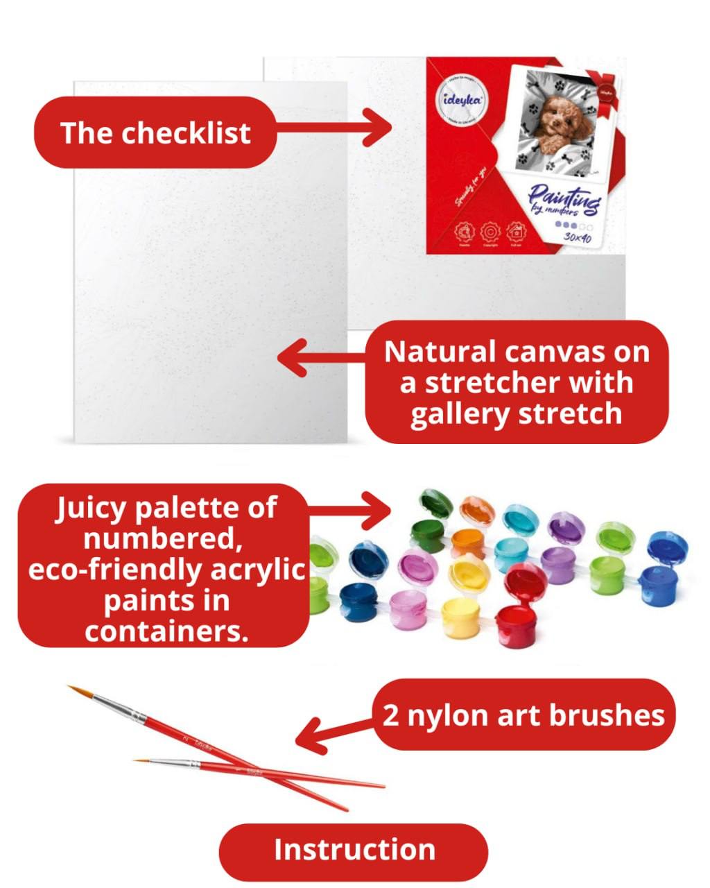 Star Kitten Painting by Numbers Kit by Ideyka KHO6646