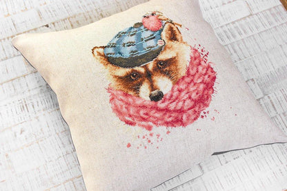 Pillow Counted Cross-Stitch Kit by Luca-S PB157L