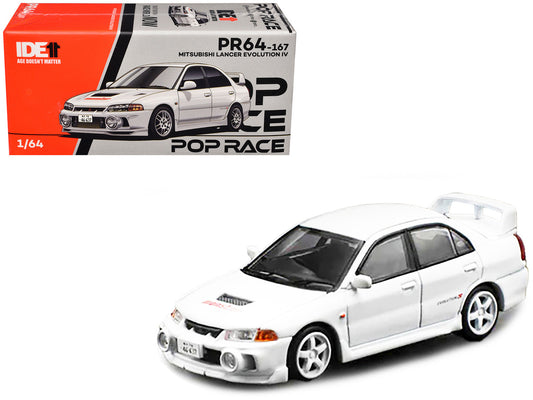 Mitsubishi Lancer Evolution IV RHD (Right Hand Drive) White "Indonesia Diecast Expo 2024 Exclusive" 1/64 Diecast Model Car by Pop Race by Pop Race
