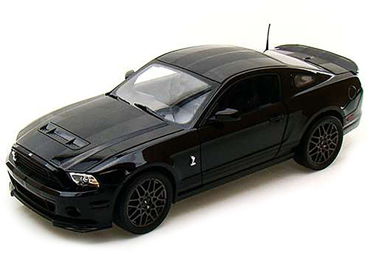2013 Ford Shelby Mustang Cobra GT500 SVT Black with Black Stripes 1/18 Diecast Car Model by Shelby Collectibles by Shelby Collectibles