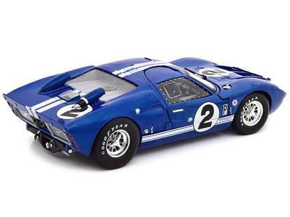 1966 Ford GT40 GT 40 Mark II #2 Blue 12 Hours of Sebring 1/18 Diecast Car Model by Shelby Collectibles by Shelby Collectibles