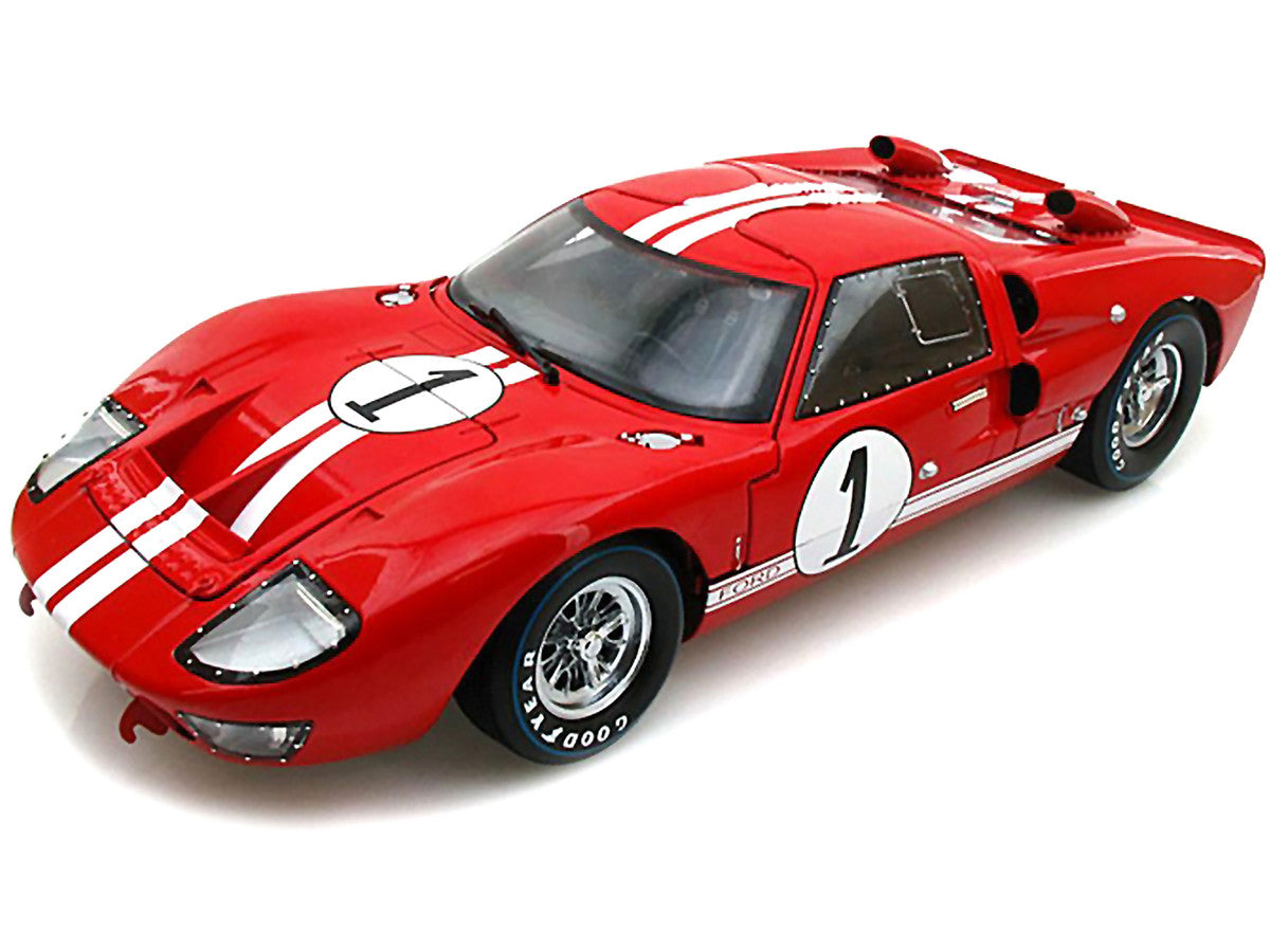 1966 Ford GT-40 MK 2 Red #1 1/18 Diecast Model Car by Shelby Collectibles by Shelby Collectibles