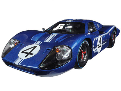 Ford GT MK IV #4 Blue L. Ruby - D. Hulme 24 Hours of Le Mans (1967) 1/18 Diecast Model Car by Shelby Collectibles by Shelby Collectibles