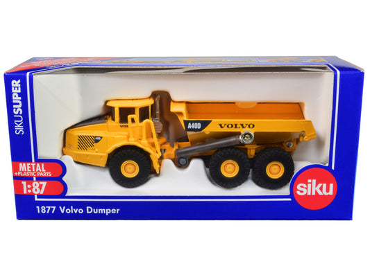 Volvo A40D Dump Truck Yellow 1/87 (HO) Diecast Model by Siku by SIKU