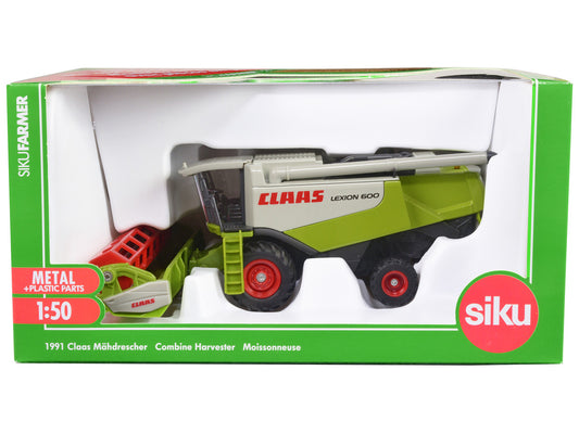 Claas Lexion 600 Combine Harvester Green and Gray 1/50 Diecast Model by Siku by SIKU