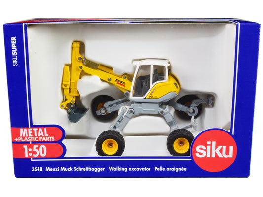 Menzi Muck M545 Walking Excavator Yellow with White Top 1/50 Diecast Model by Siku by SIKU