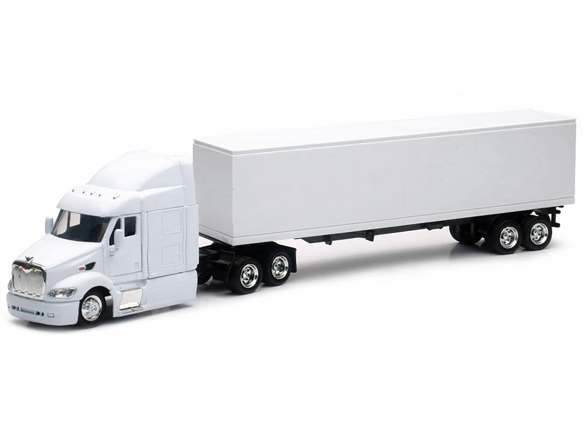 Peterbilt 387 Truck with Dry Goods Trailer White "Long Haul Trucker" Series 1/43 Diecast Model by New Ray by New Ray