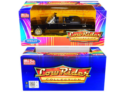 1963 Chevrolet Impala SS Convertible Black "Low Rider Collection" 1/24 Diecast Model Car by Welly by Welly